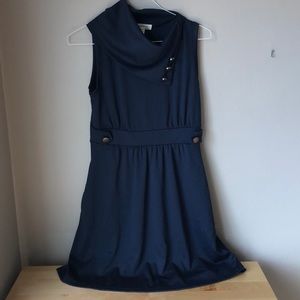 Blue Mod Button Dress ModCloth